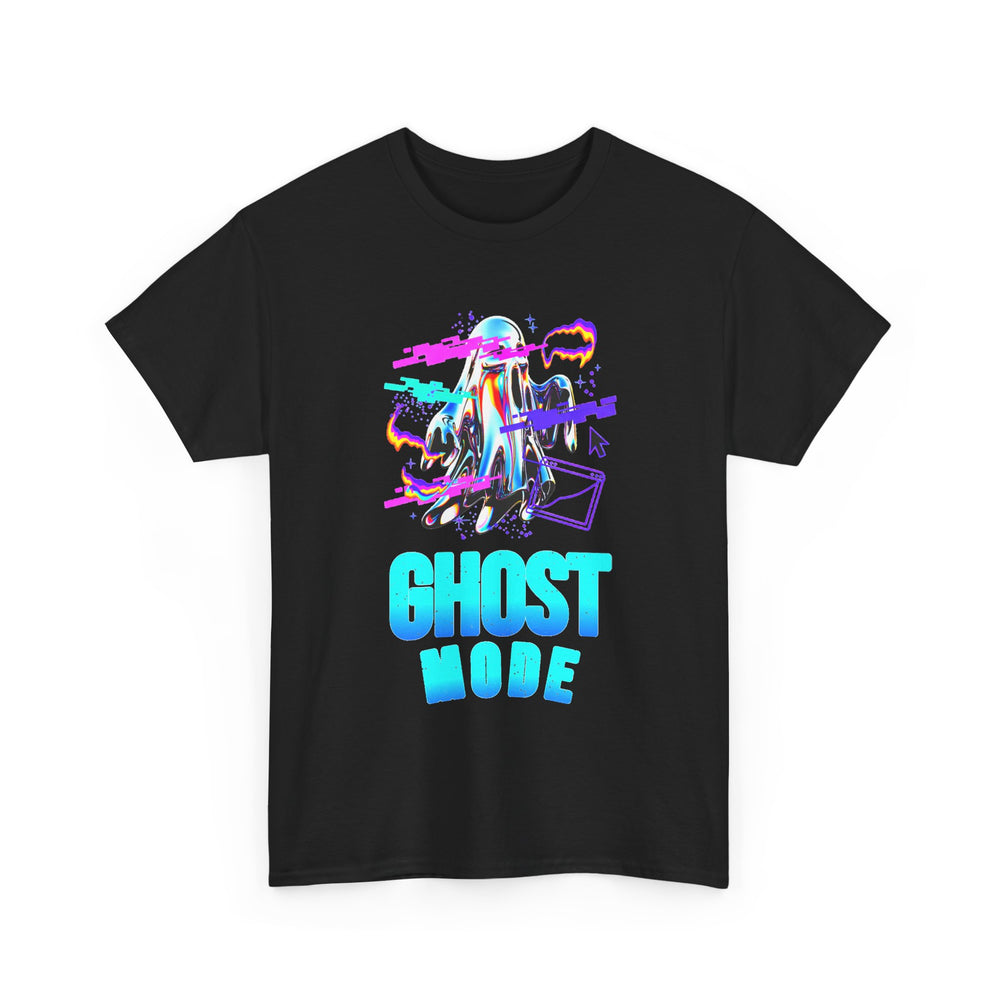 Ghost Mode - Y2K Cyber Glitch Chrome Ghost Tee