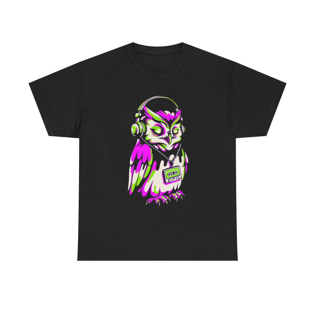Sound Check - Retro Owl Headphones Tee