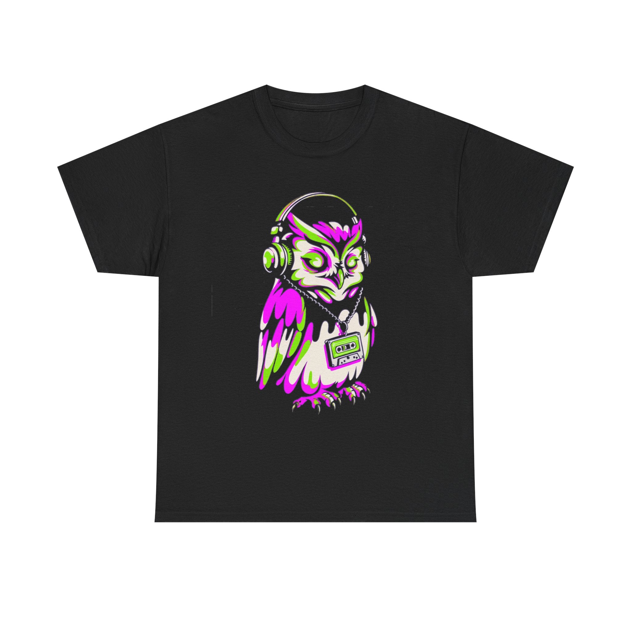 Sound Check - Retro Owl Headphones Tee