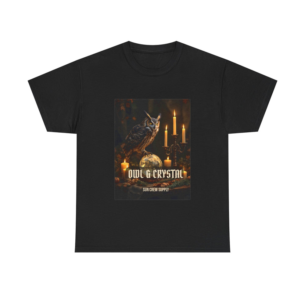 Owl & Crystal - Witchcore Halloween Tee - product photo 1 of 4 - SunCrew Supply Co.