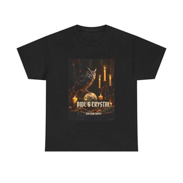 Owl & Crystal - Witchcore Halloween Tee