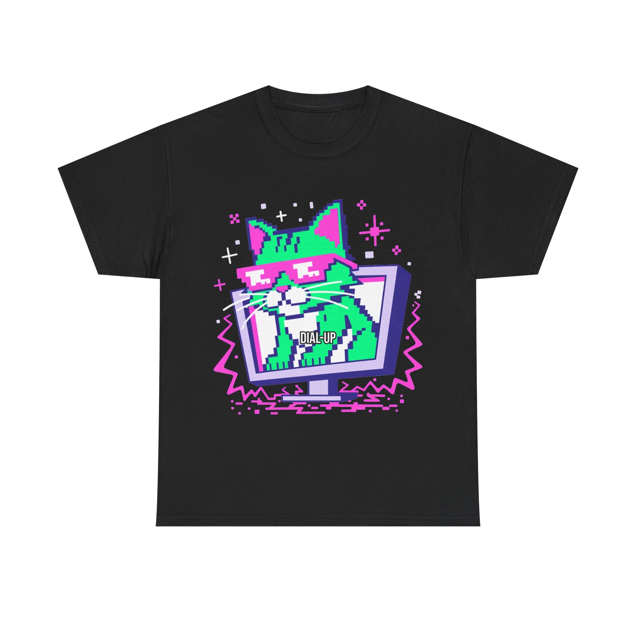 Dial-Up Cat - Retro Internet Tee
