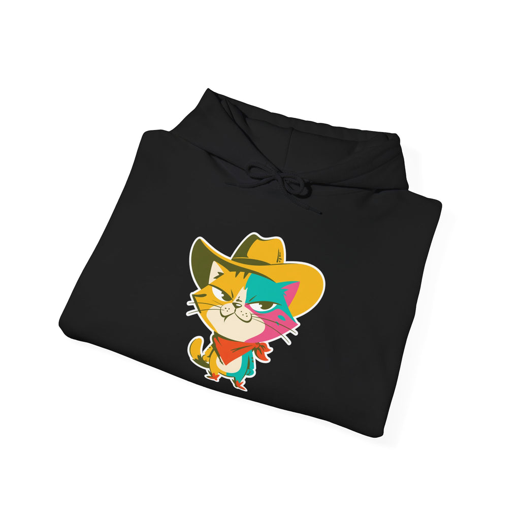 Cowboy Cat - Wild West Cartoon Hoodie