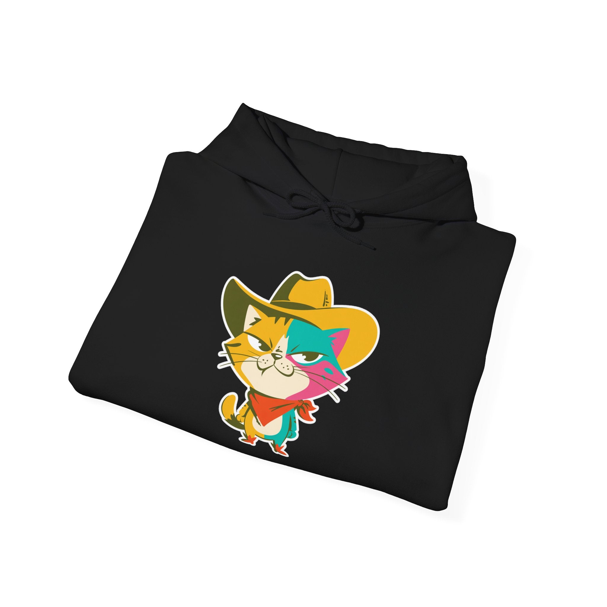 Cowboy Cat - Wild West Cartoon Hoodie