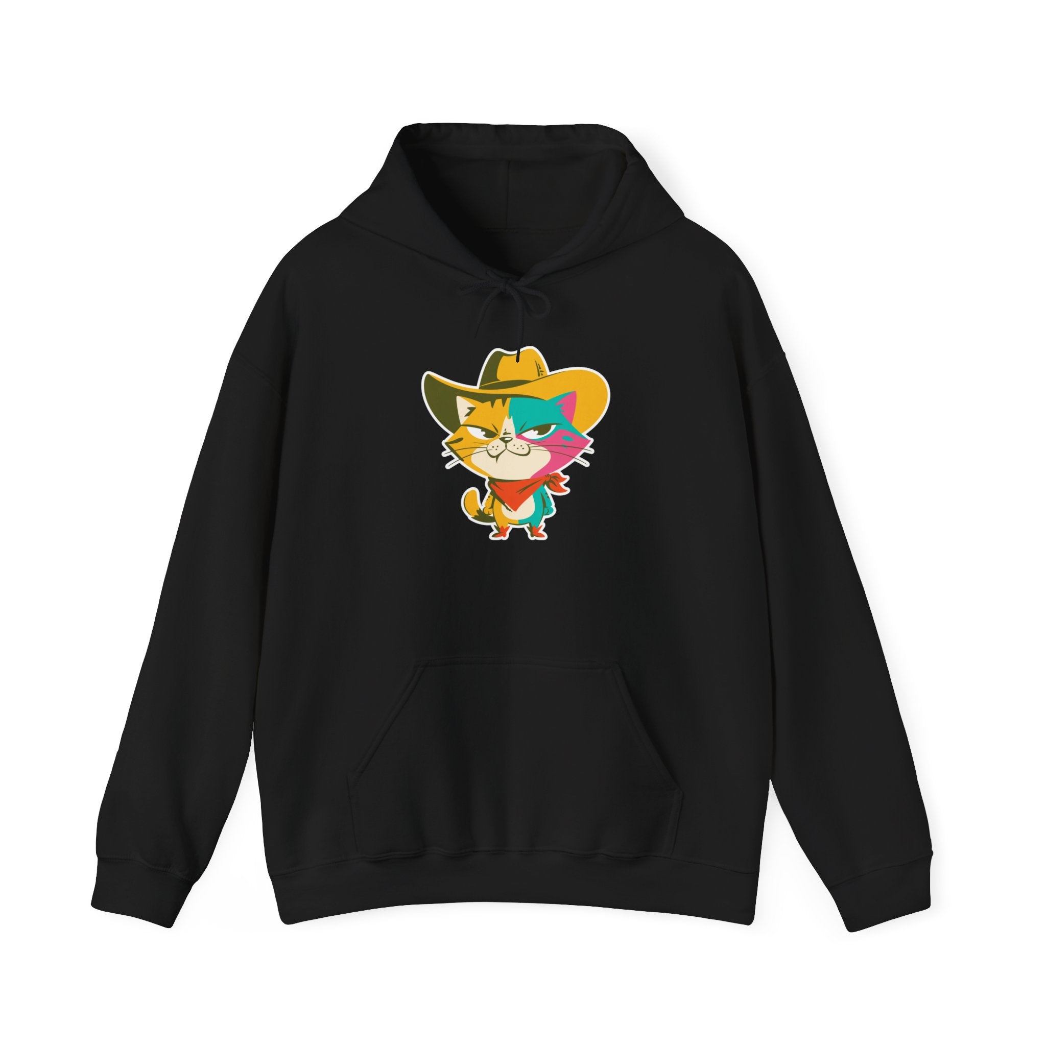 Cowboy Cat - Wild West Cartoon Hoodie