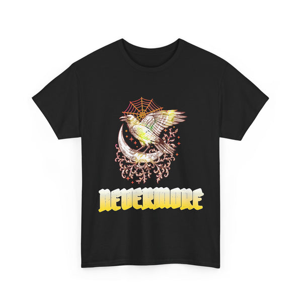 Nevermore - Gothic Raven Crescent Moon Halloween Tee