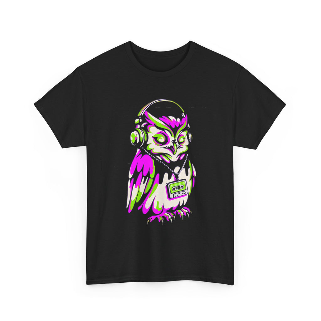 Sound Check - Retro Owl Headphones Tee