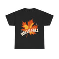 Hello Fall - Minimal Autumn Leaf Tee