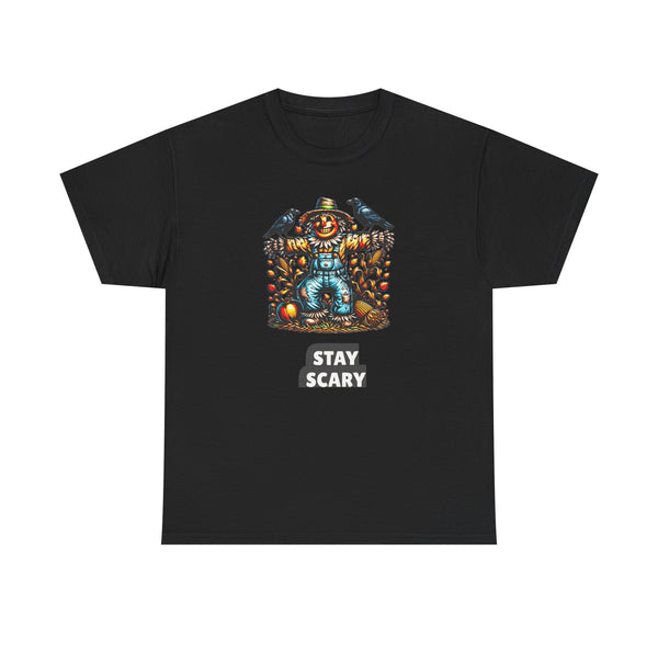 Stay Scary - Funny Scarecrow Halloween Tee