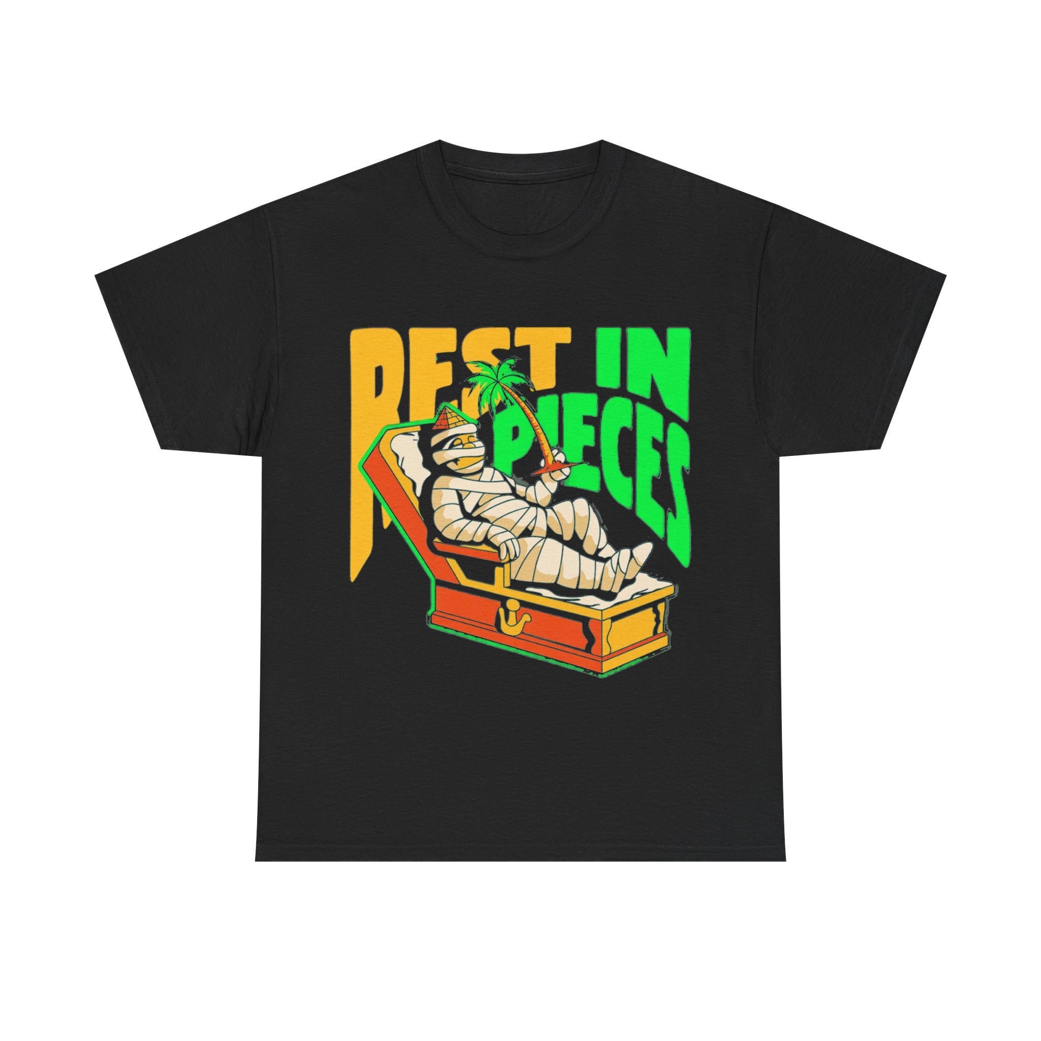 Rest in Pieces - Retro Mummy Halloween Tee