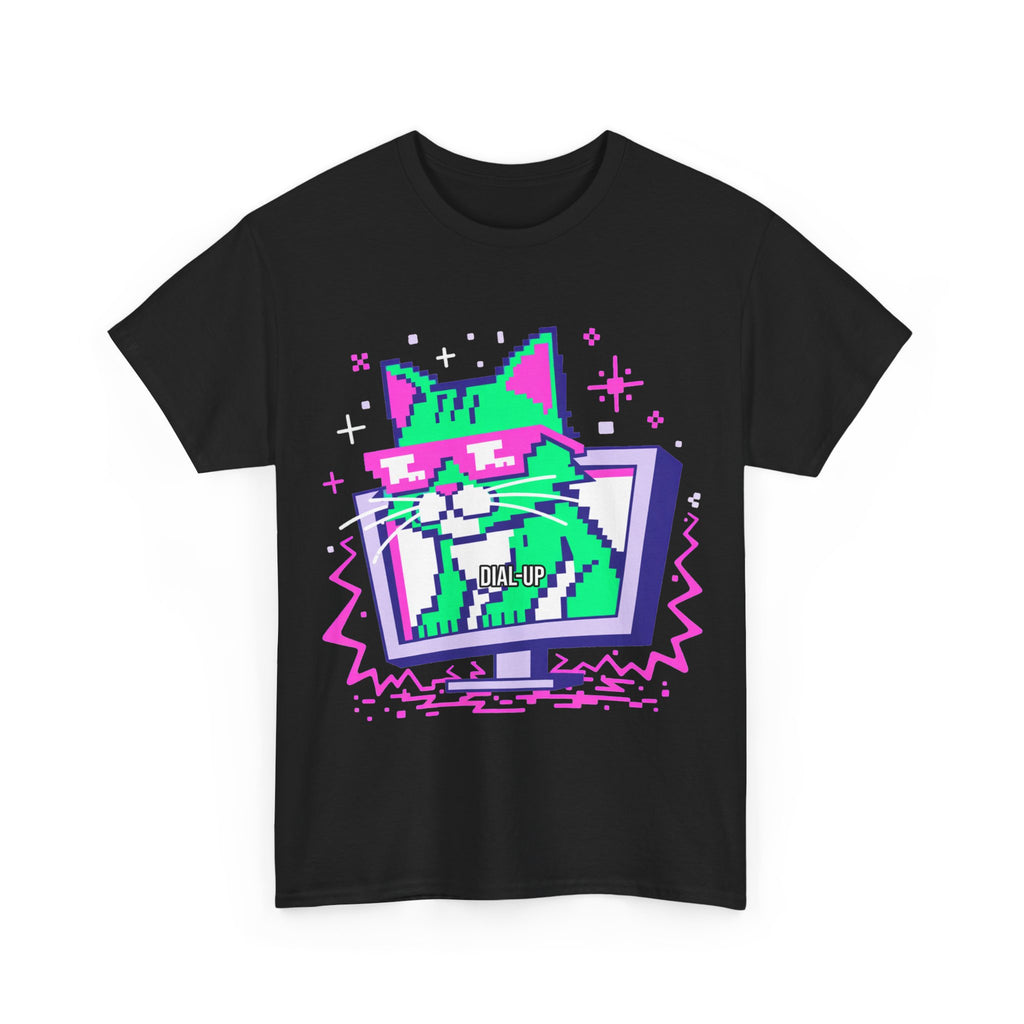 Dial-Up Cat - Retro Internet Tee