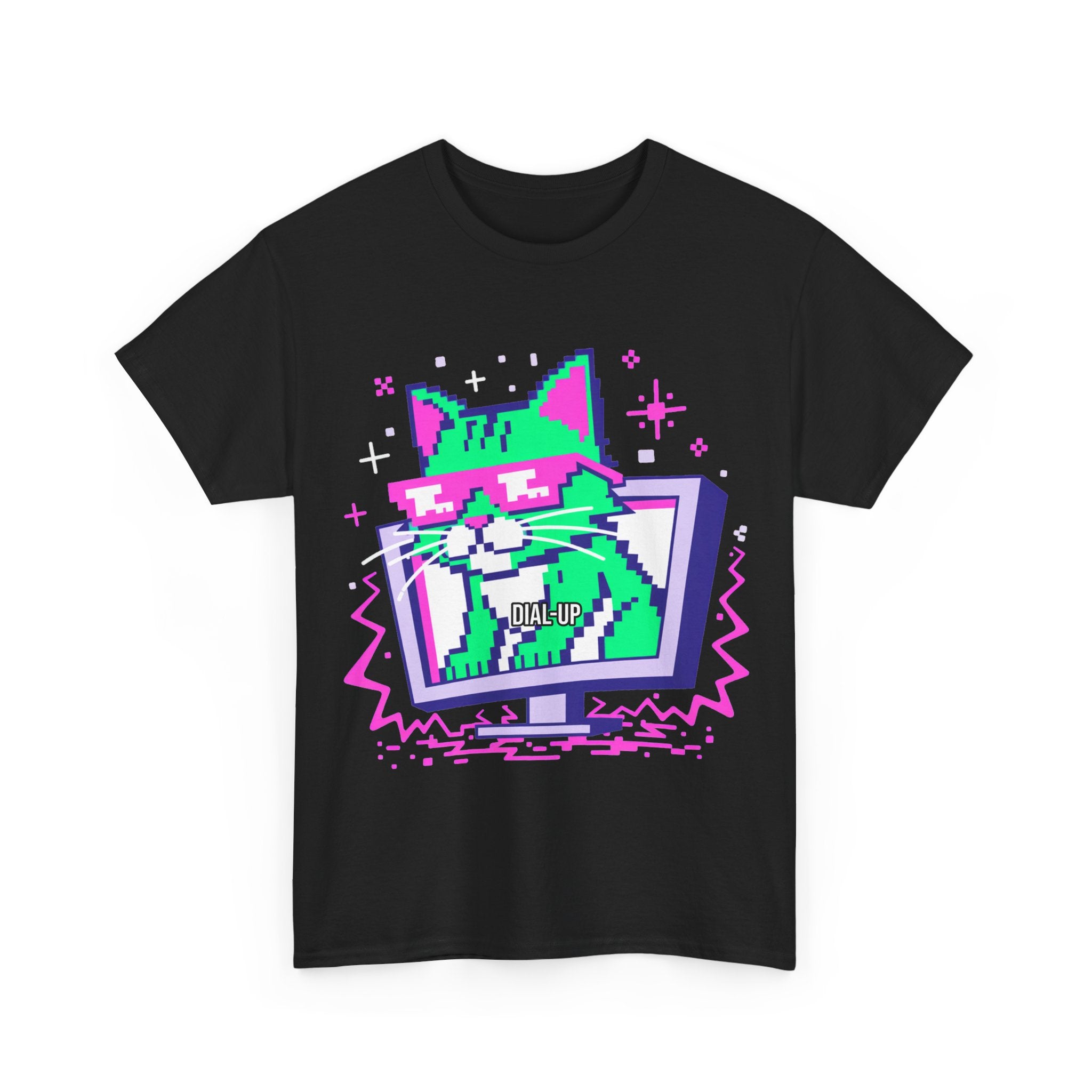 Dial-Up Cat - Retro Internet Tee