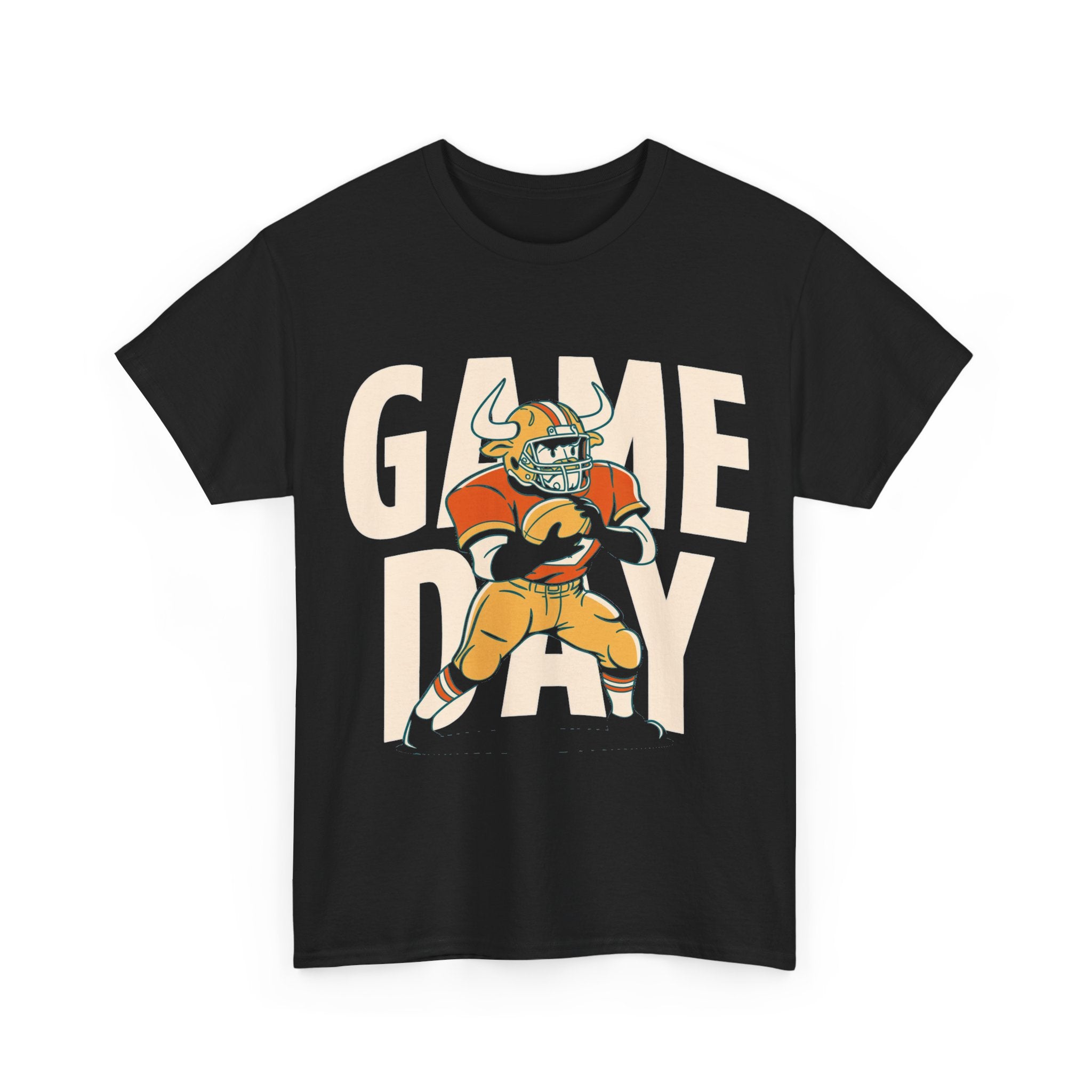 Game Day Bull - Vintage Football Quarterback Tee
