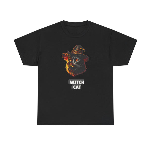 Witch Cat - Realistic Black Cat Halloween Tee