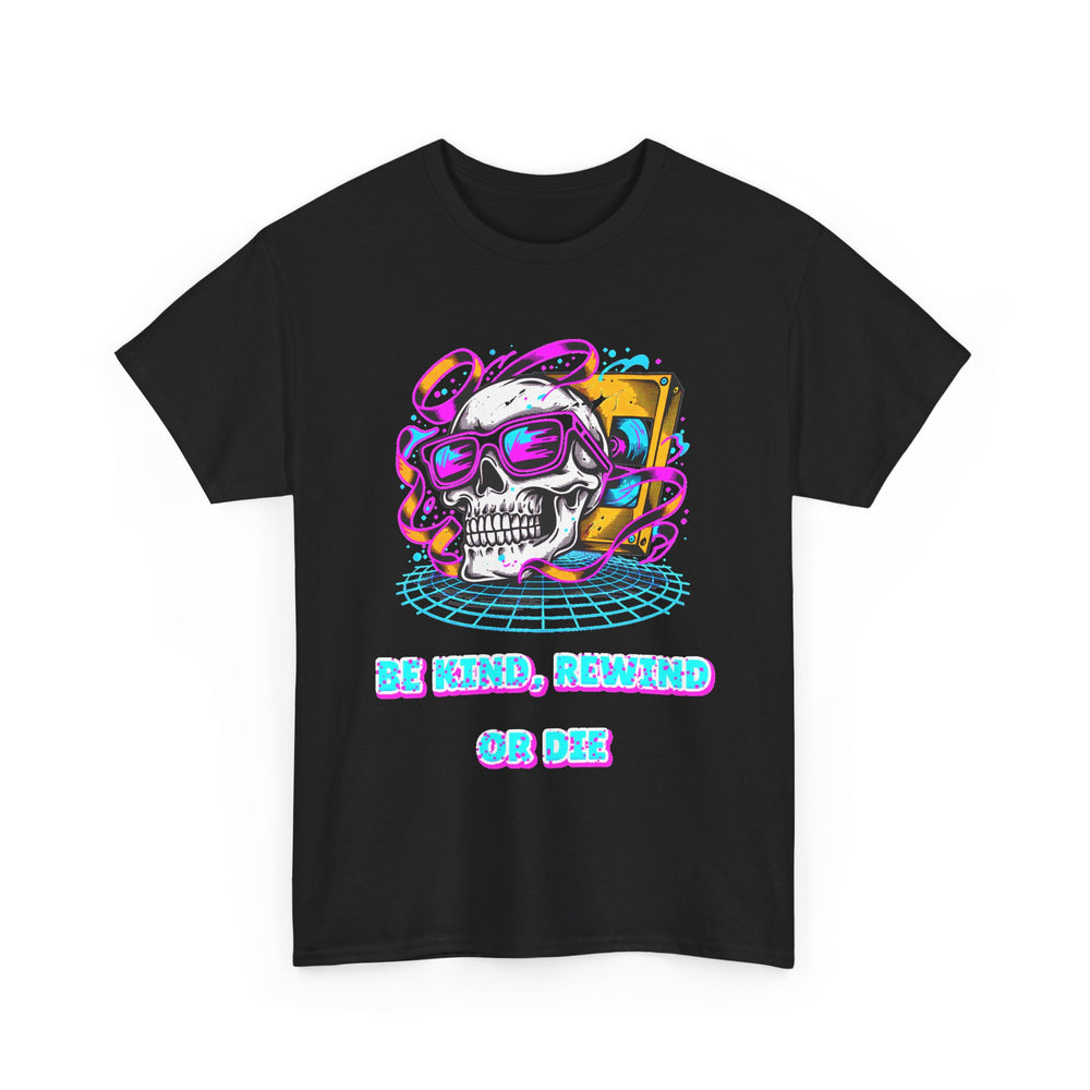 Be Kind Rewind Or Die - Retro 80s Slasher VHS Horror Tee