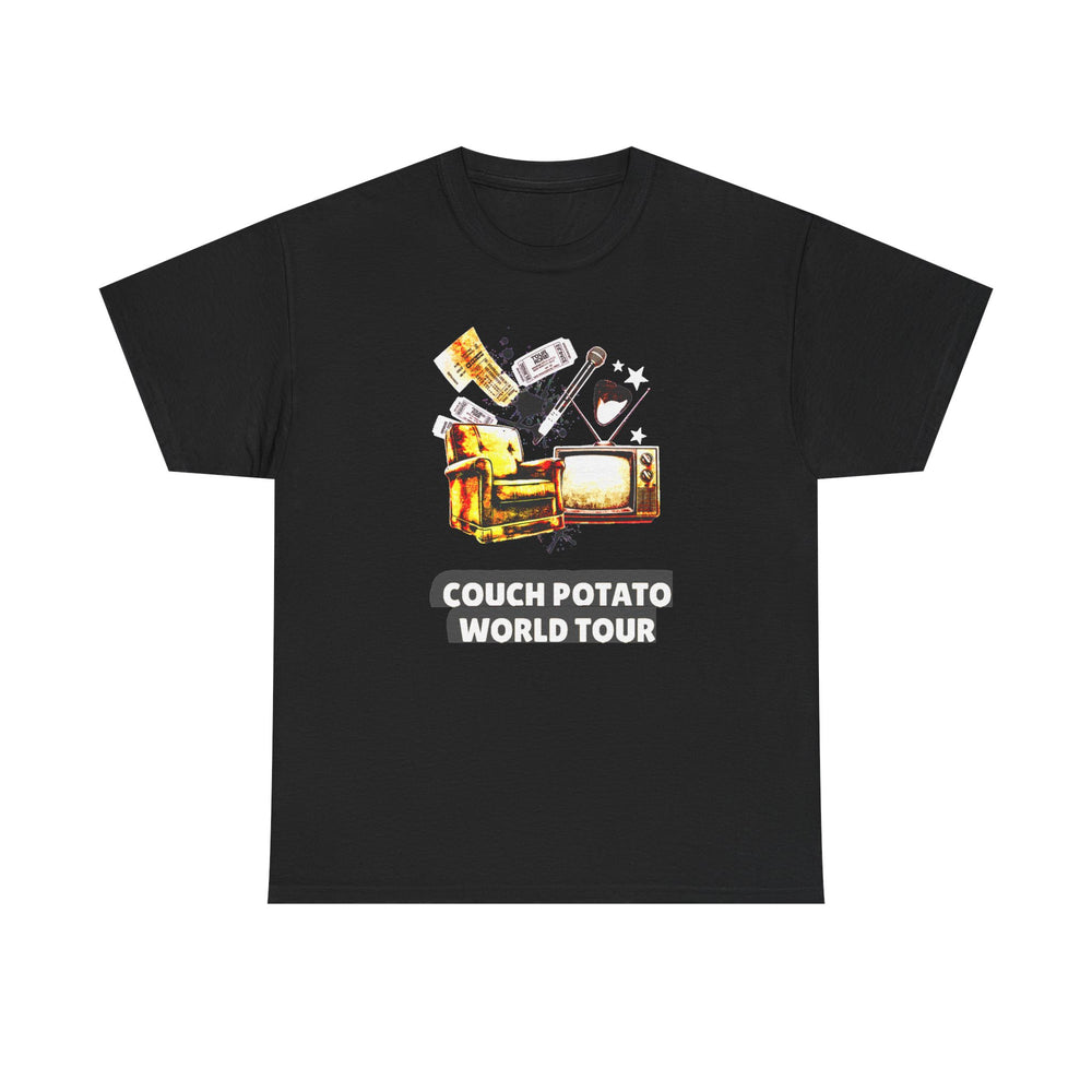 Couch Potato World Tour - Funny Vintage Tee - product photo 1 of 4 - SunCrew Supply Co.