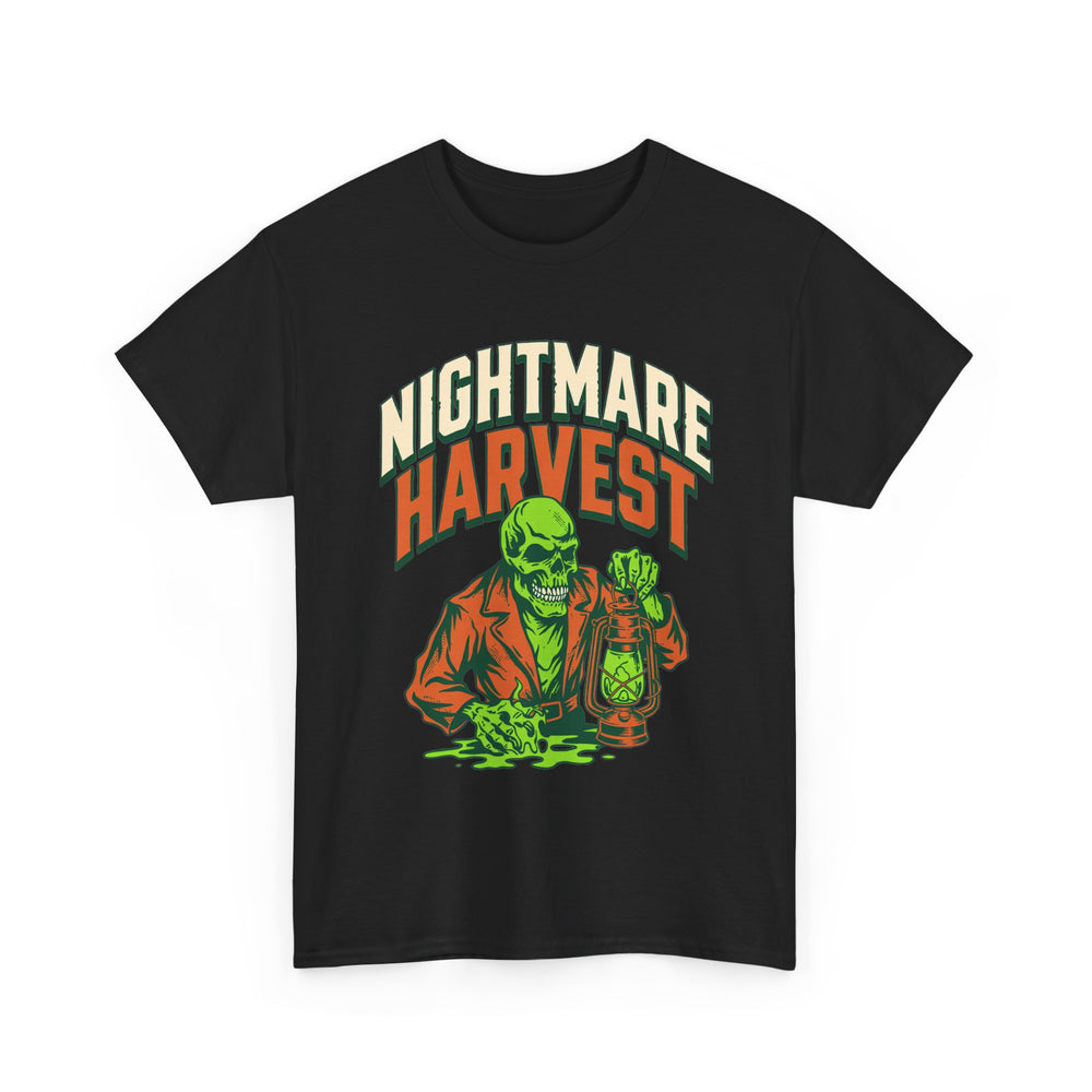 Nightmare Harvest - Acid Green Skull Lantern Halloween Tee
