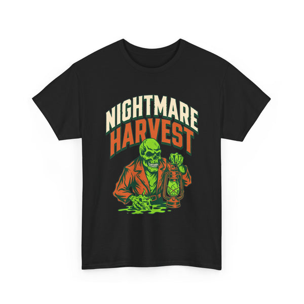 Nightmare Harvest - Acid Green Skull Lantern Halloween Tee
