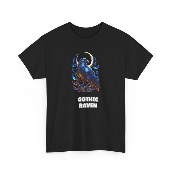 Gothic Raven - Dark Academia Raven Moon Halloween Tee